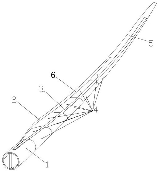 Modular wind power blade and assembling method thereof