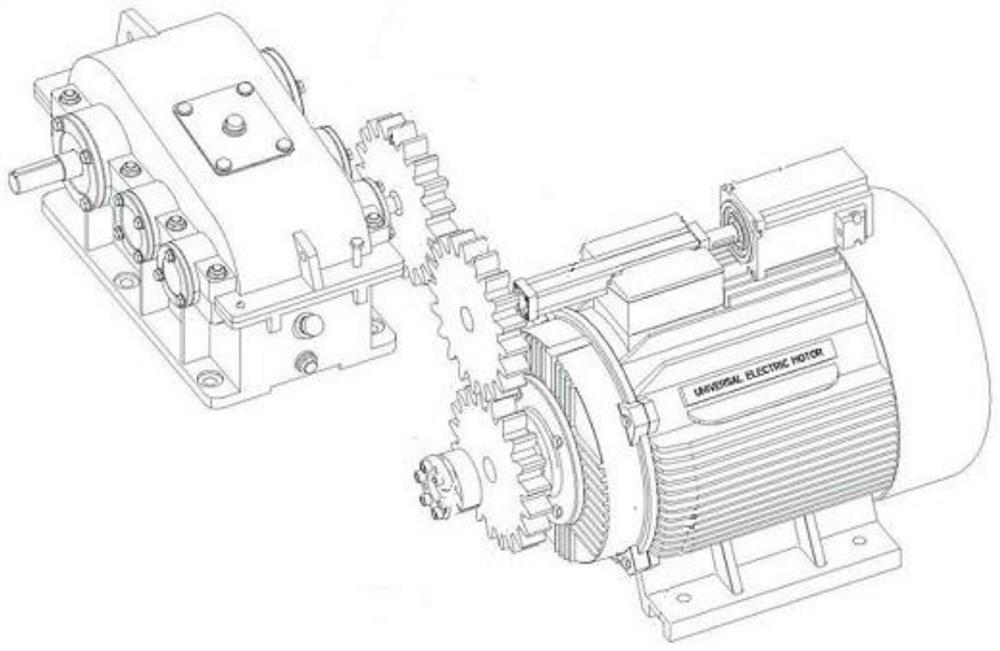 Low-speed large-torque permanent magnet motor all-in-one machine