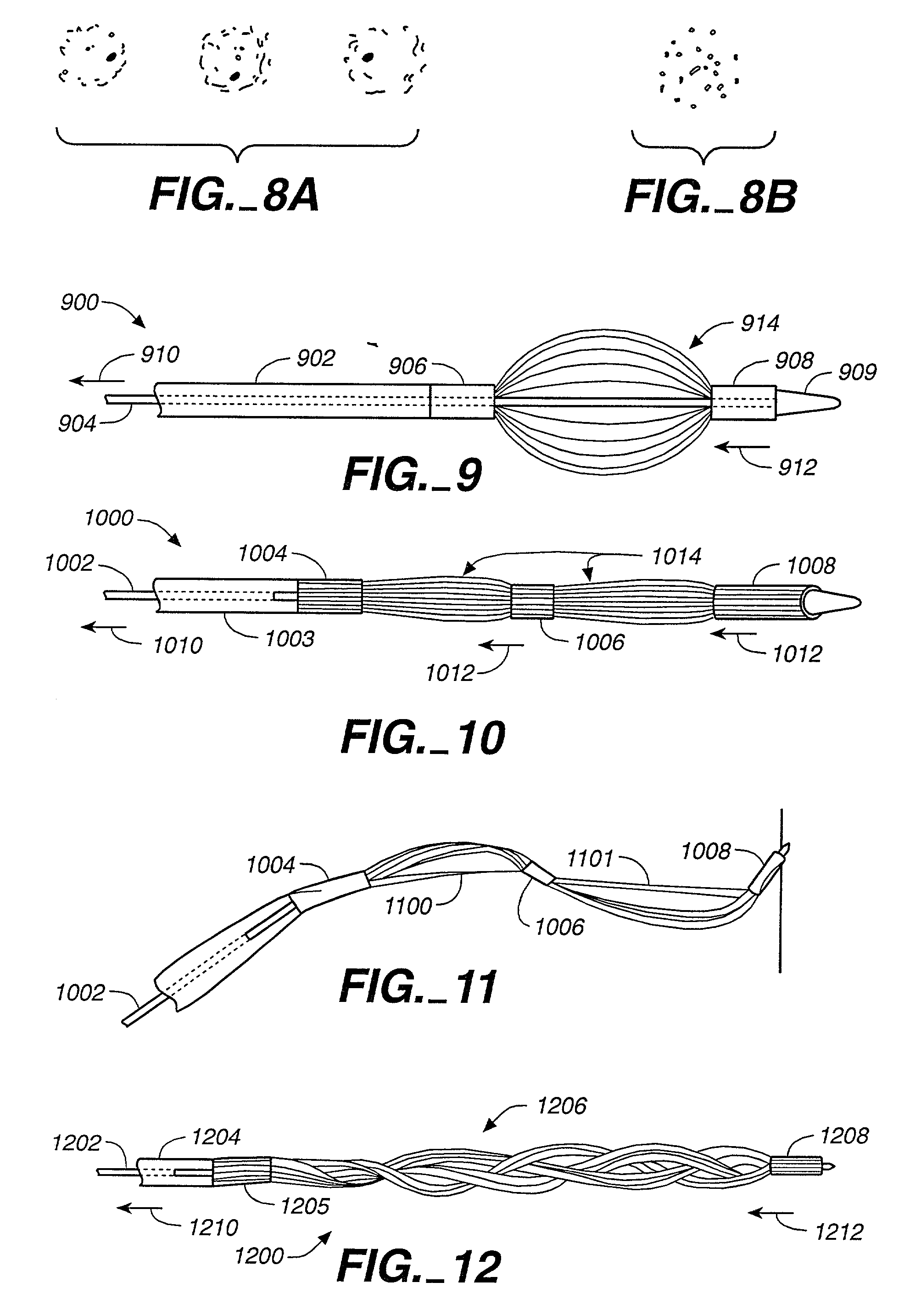 Catheter with multiple heating/cooling fibers employing fiber spreading features