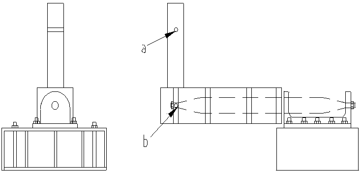 Torsion device used for large horizontal tail shaft torsion fatigue test