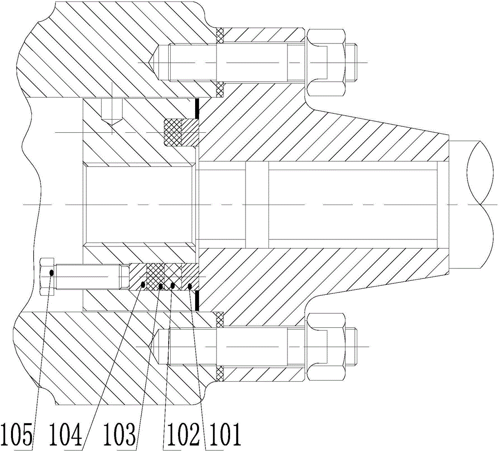 Connecting structure and connecting method of piston rod crosshead