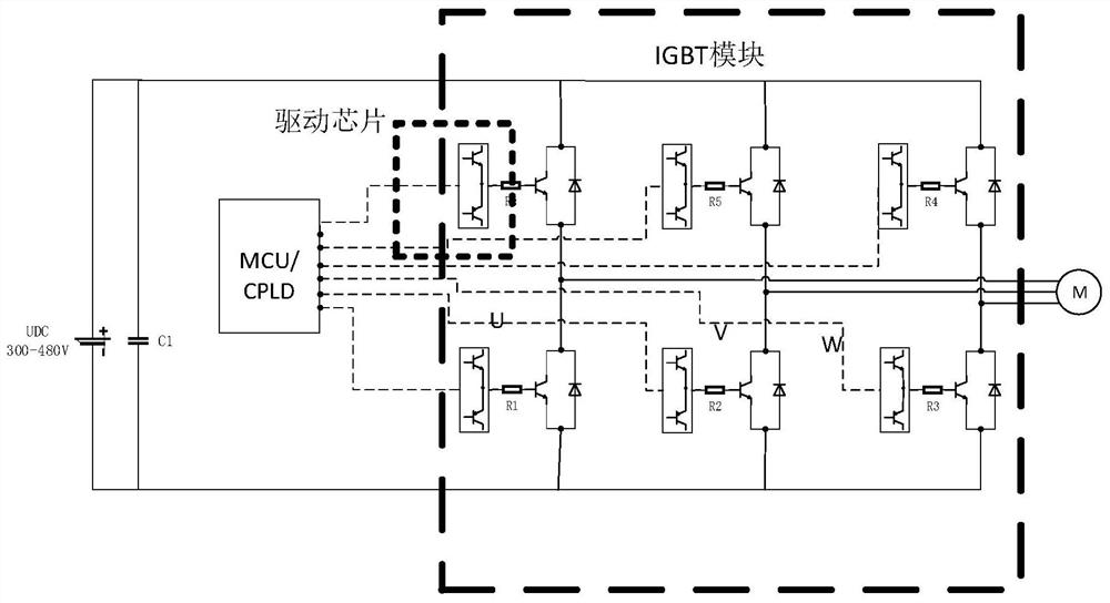 A bus capacitor active discharge circuit