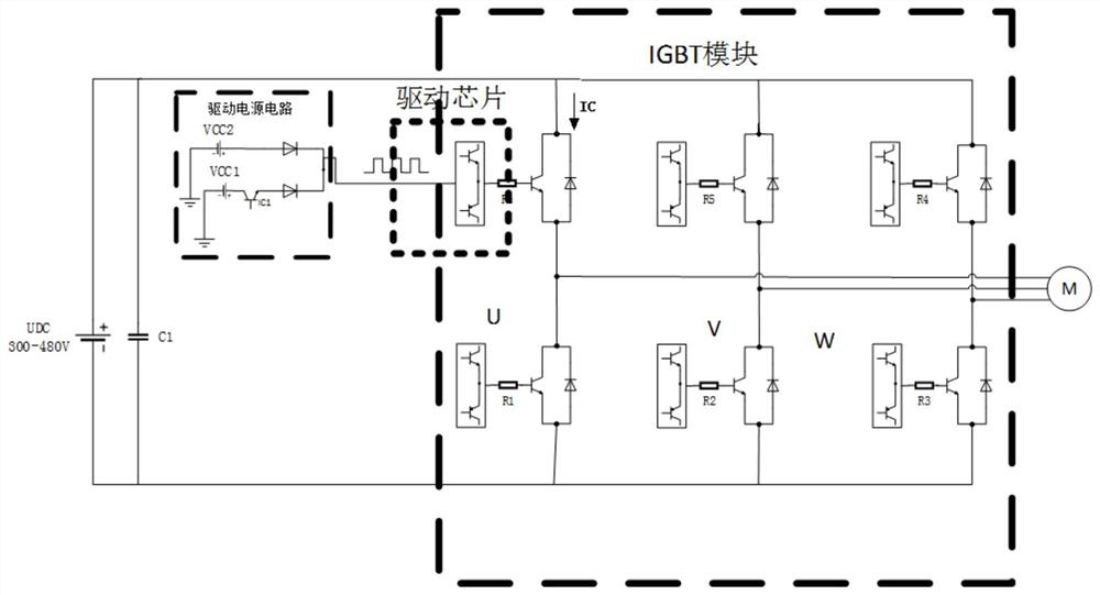 A bus capacitor active discharge circuit