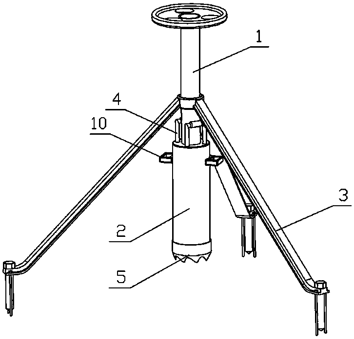 Rotary static pressure type undisturbed soil sampling device suitable for shallow strata and sampling method