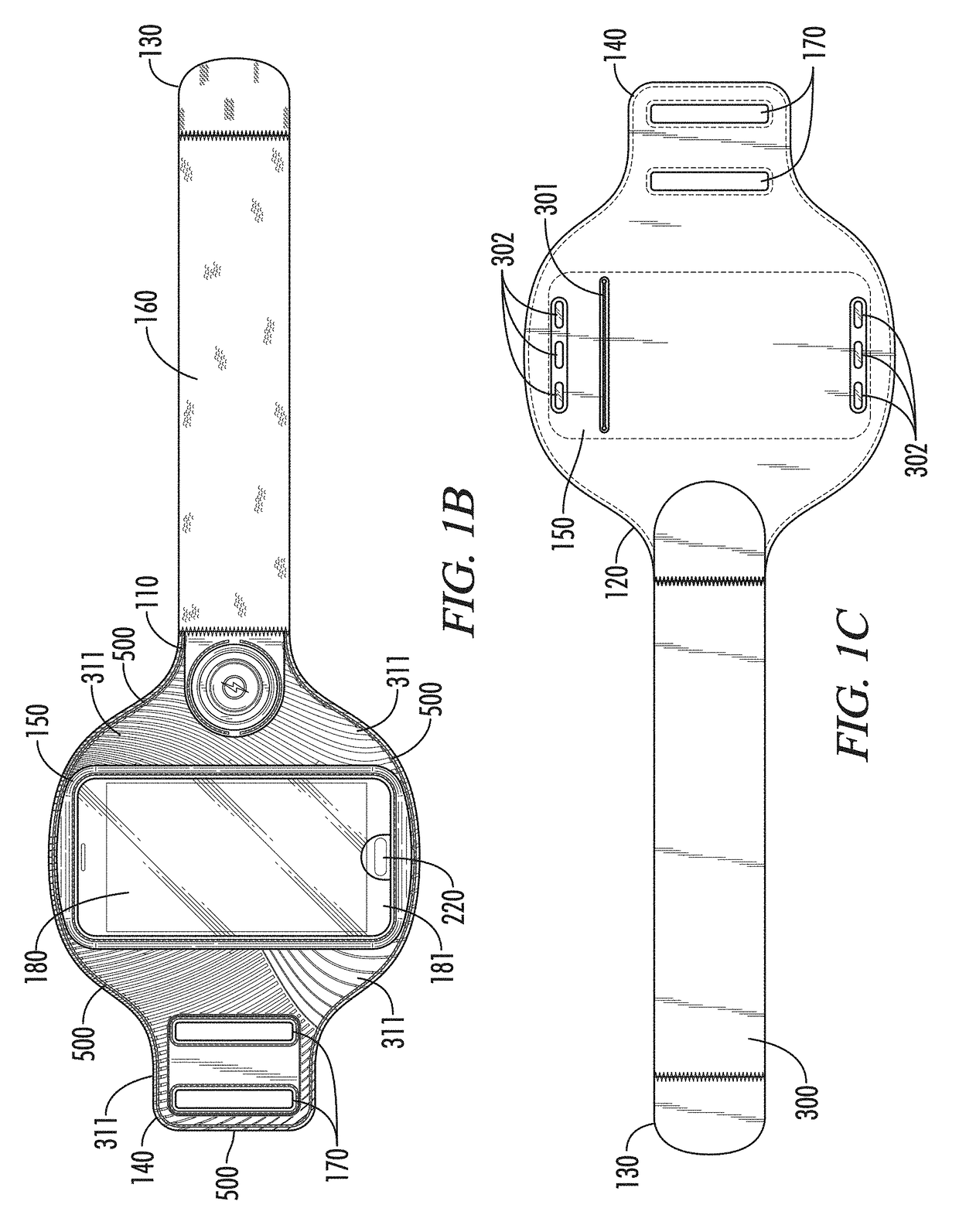 Arm band case for portable electronic device