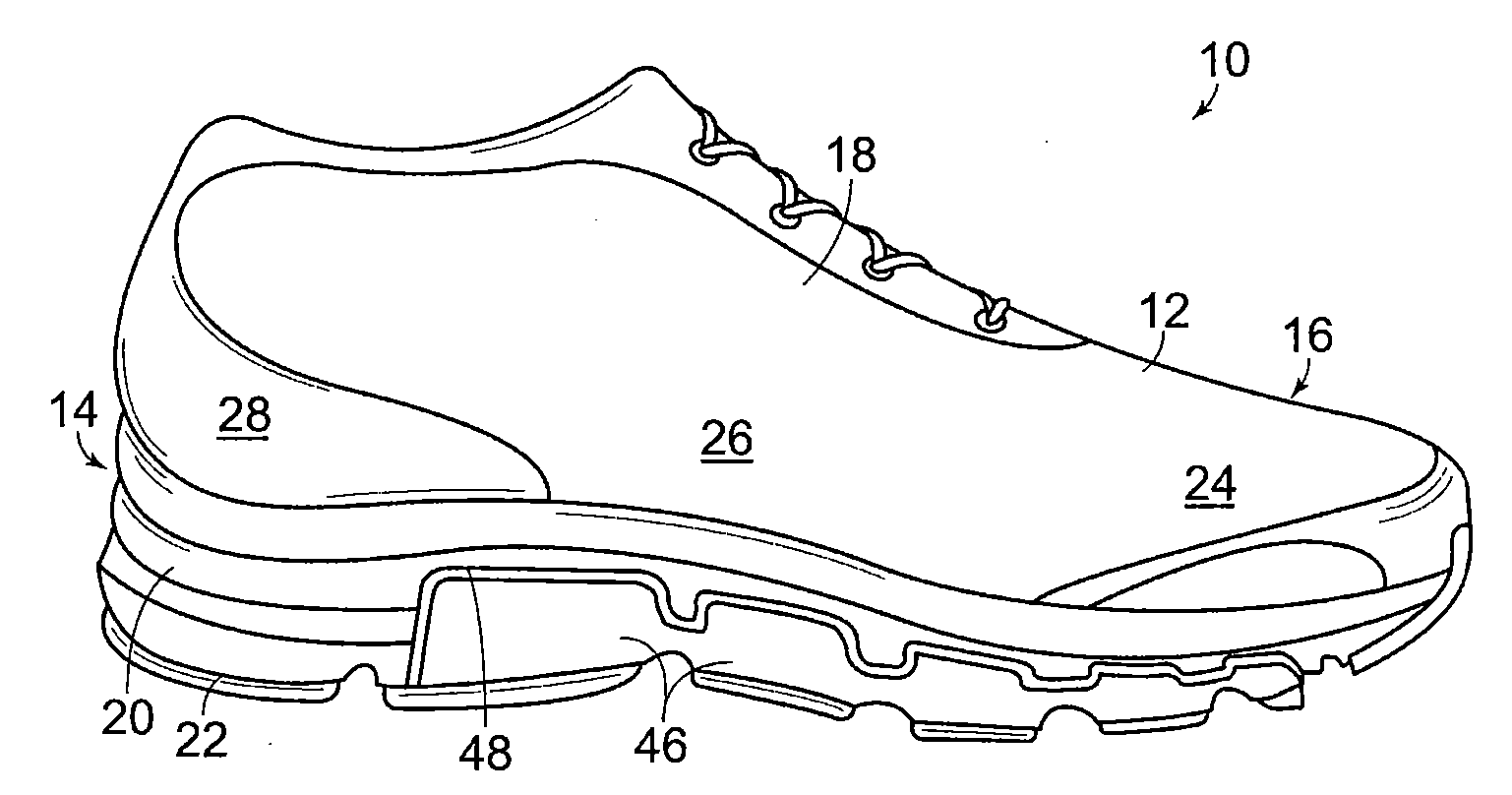 Article of footwear with midsole having higher density peripheral portion