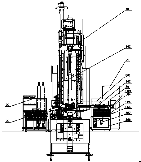 Large-tonnage helical broaching machine