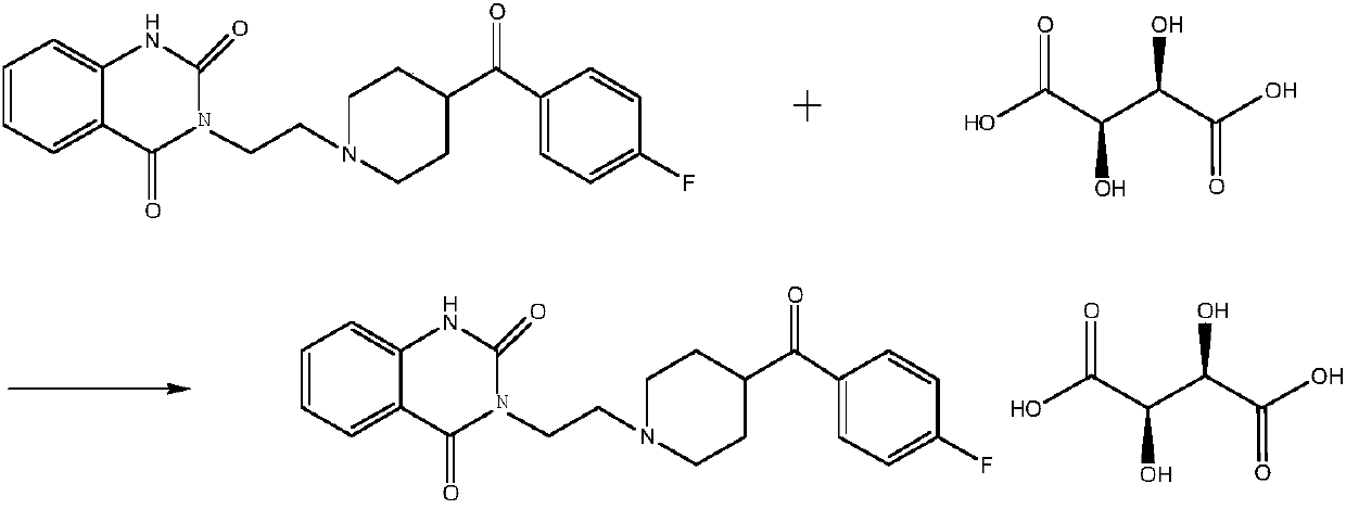 Preparation method of cardiovascular drug ketanserin tartrate