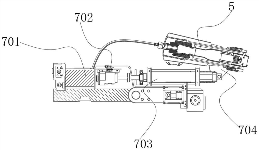 A jet mechanism of single crystal carbide material processing equipment