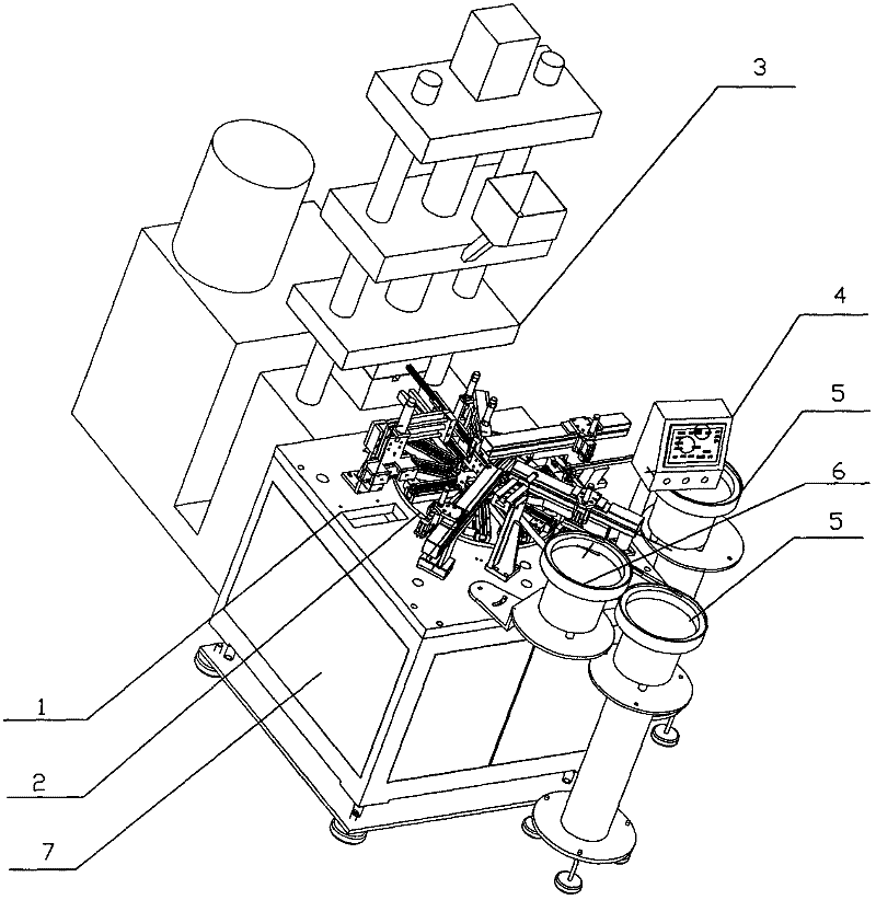Combination machine forming by automatic assembly and injection molding of RCA connectors
