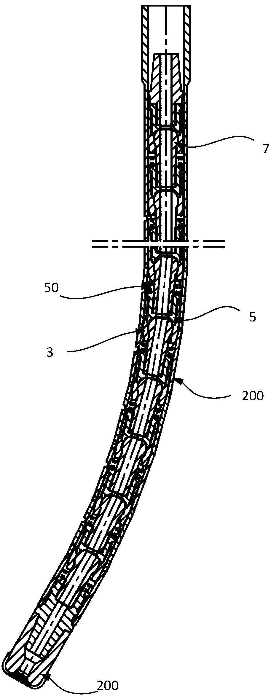 Shell guiding type deflecting drilling tool