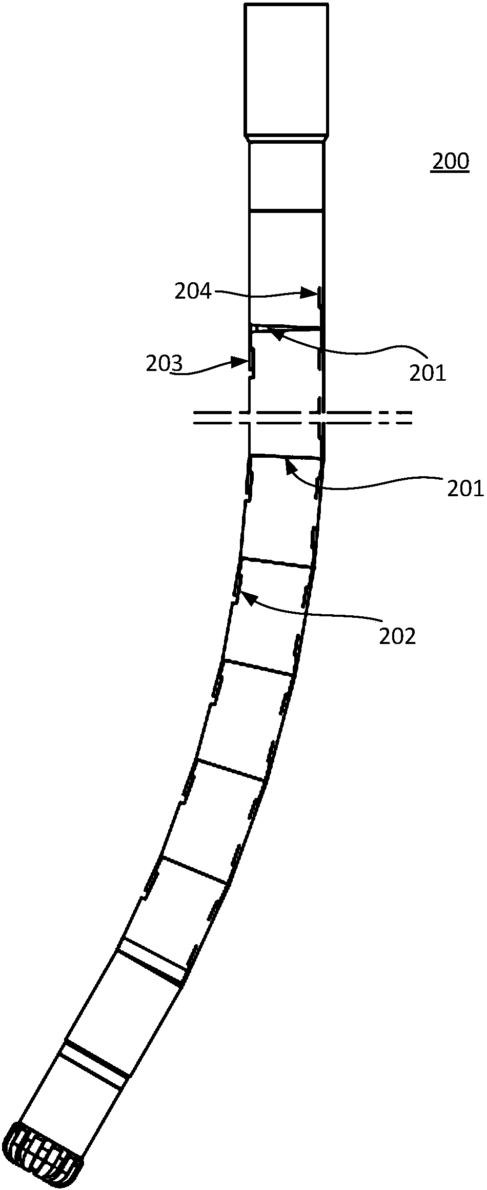 Shell guiding type deflecting drilling tool