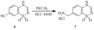 1,1-dioxo-4H-benzo[1,2,4]-thiadiazine hydrochloride compound and preparation method thereof