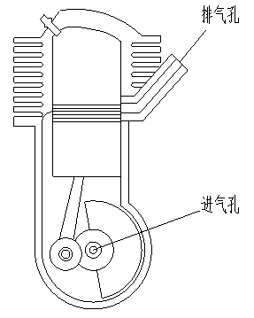 Axial-flow air inlet mechanism for two-stroke engine