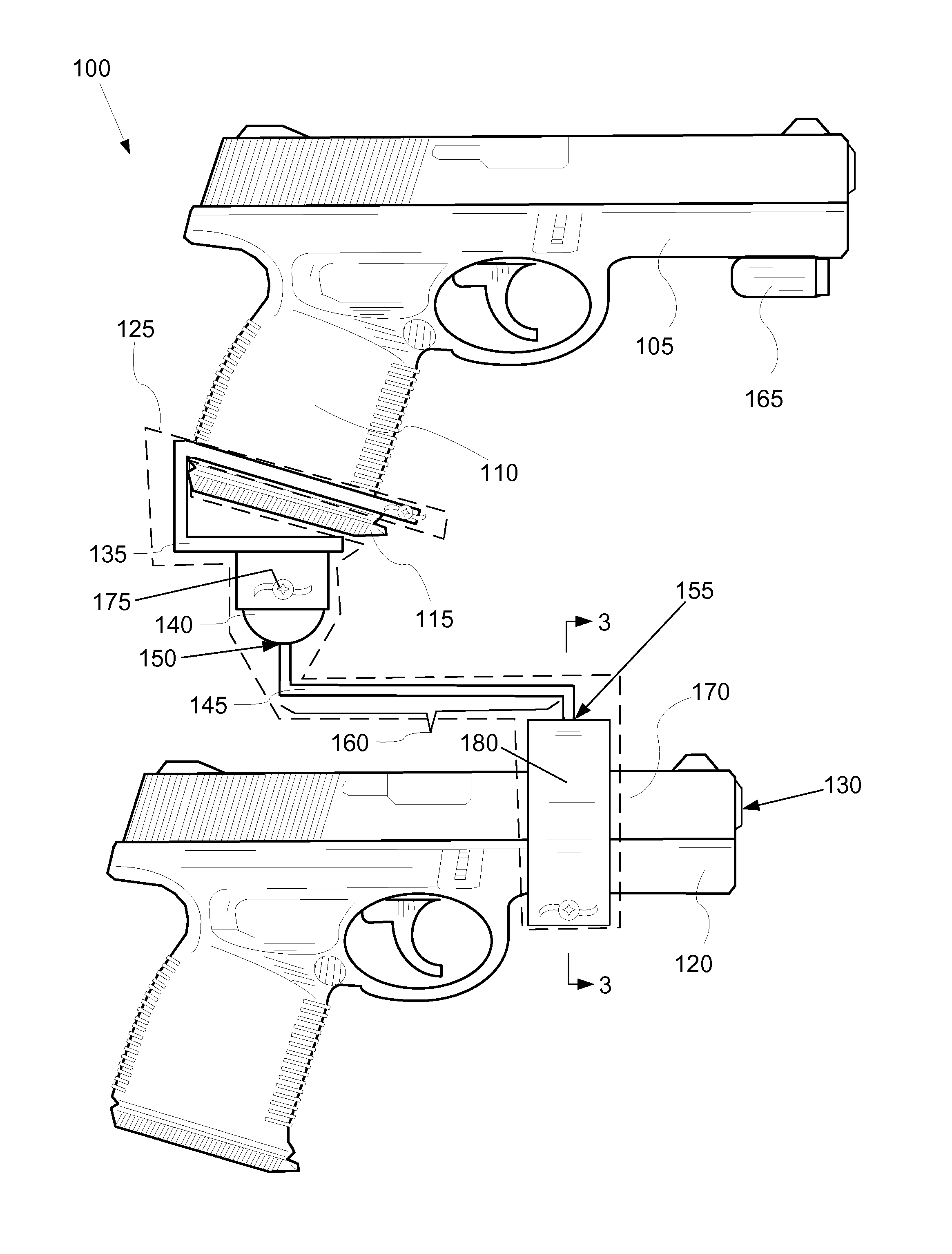 Dual handgun assembly for close combat