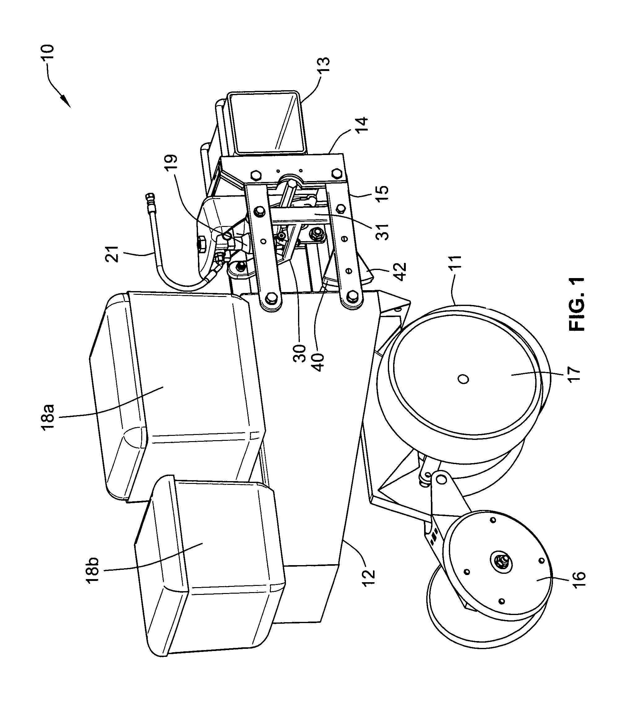 Hydraulic down pressure control system for an agricultural implement