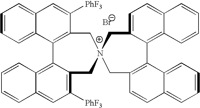 Optically active quaternary ammonium salt having axial asymmetry and process for producing alpha-amino acid and derivative thereof with the same