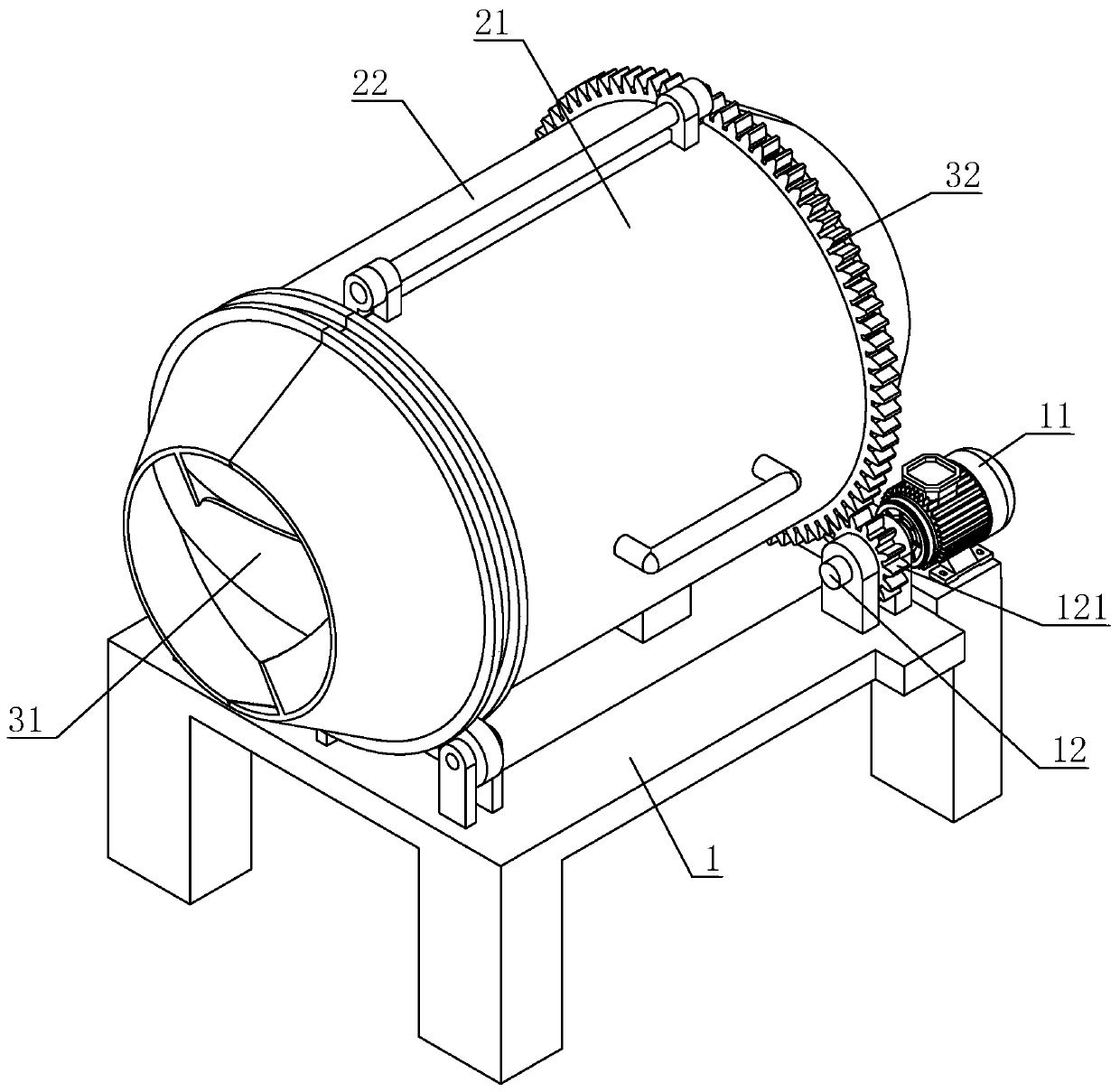 Concrete mixing machine and cleaning system used for cleaning concrete mixing machine