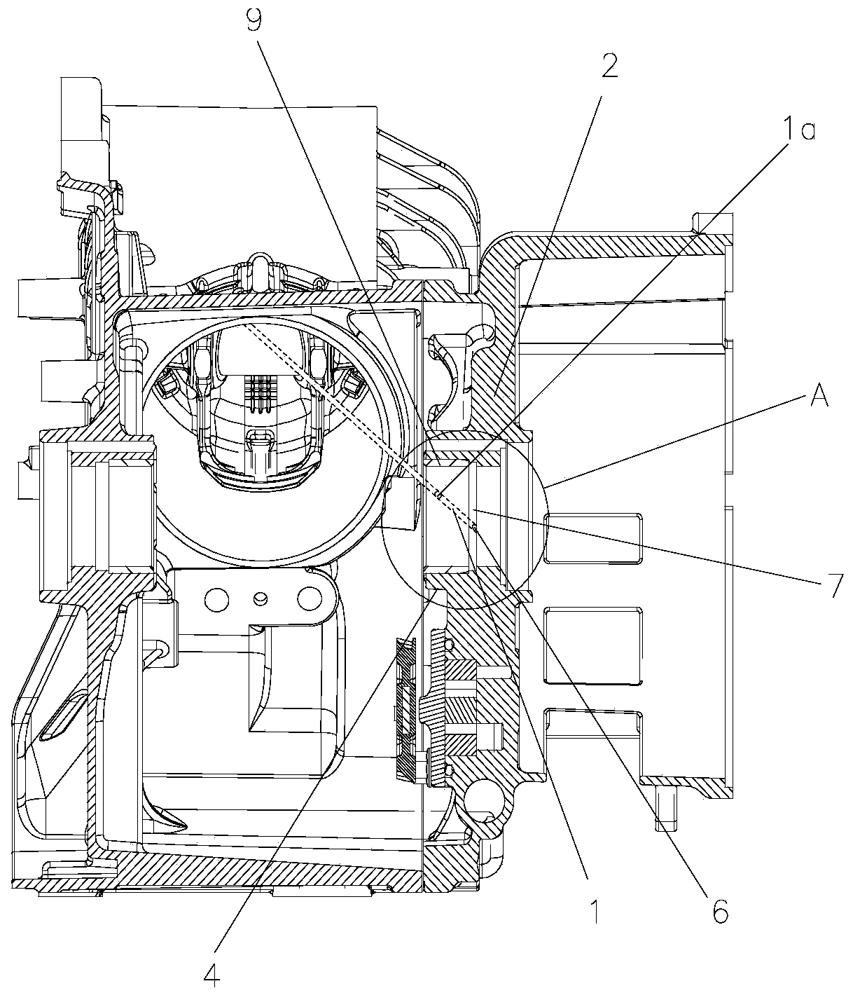 Jet lubrication structure