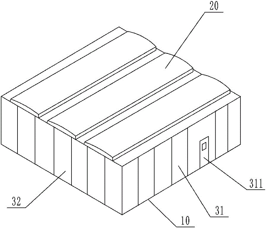 Sound insulation shed structure