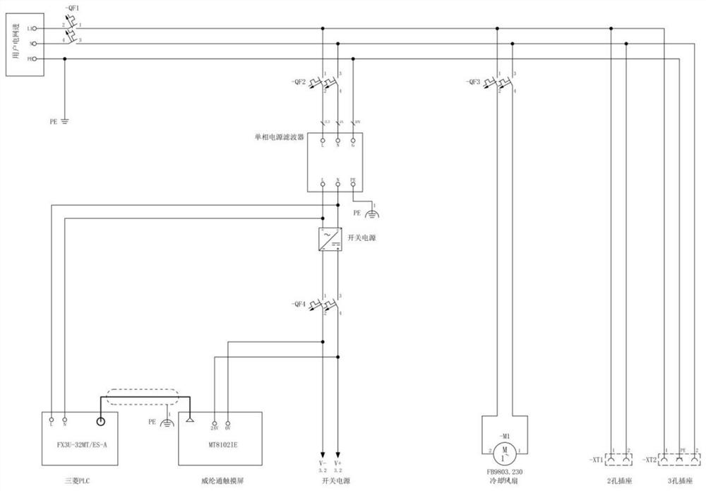 Conveying system with automatic control dryer and control method of dryer