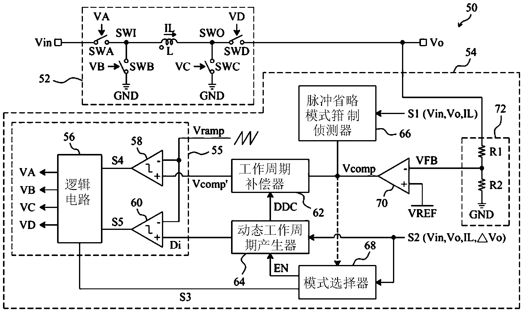 Control circuit and method for buck-boost power converter