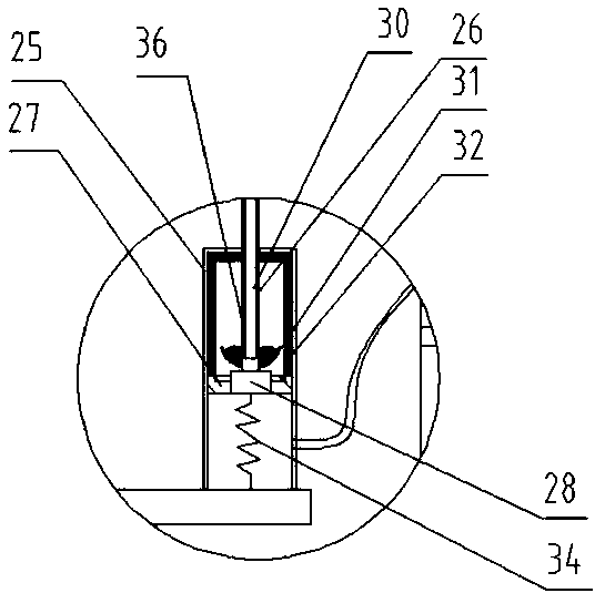 Optical fiber disk bar code scanner jacking rotating device with vibration isolation and anti-abrasion supporting feet