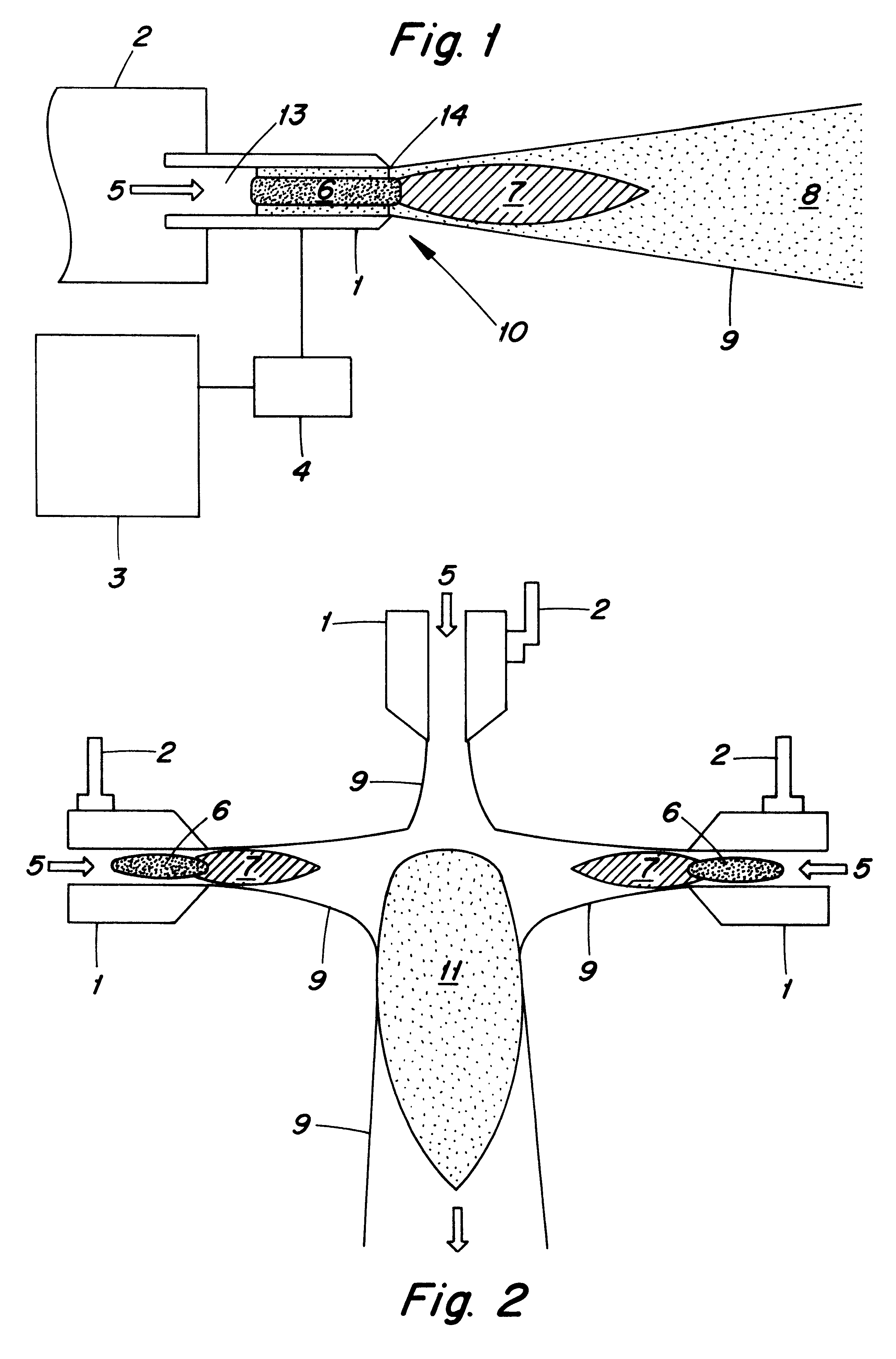 Method of making a physically and chemically active environment by means of a plasma jet and the related plasma jet