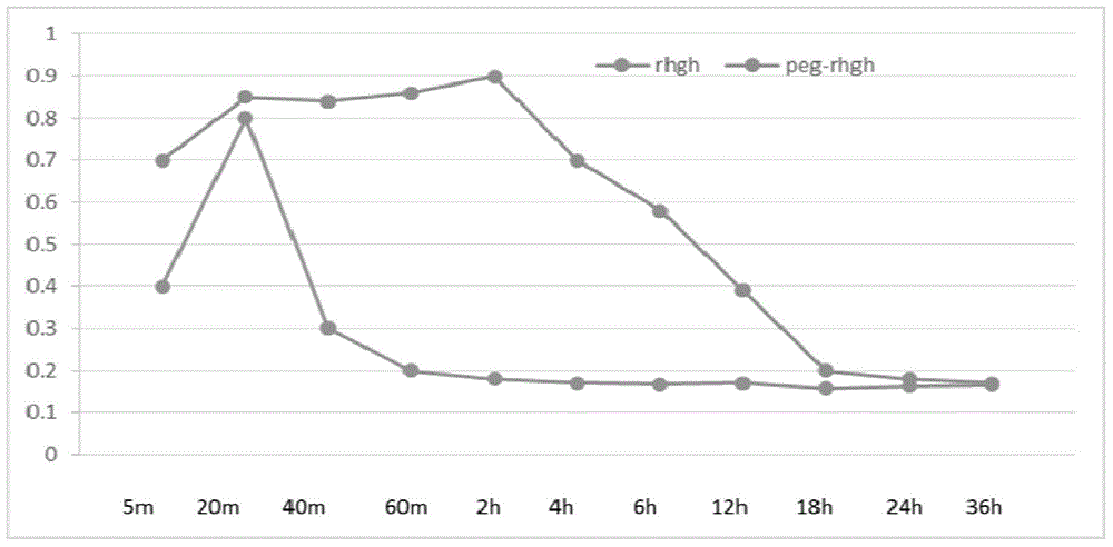 Preparation method of recombinant human growth hormone and preparation method of PEGylation modification substance