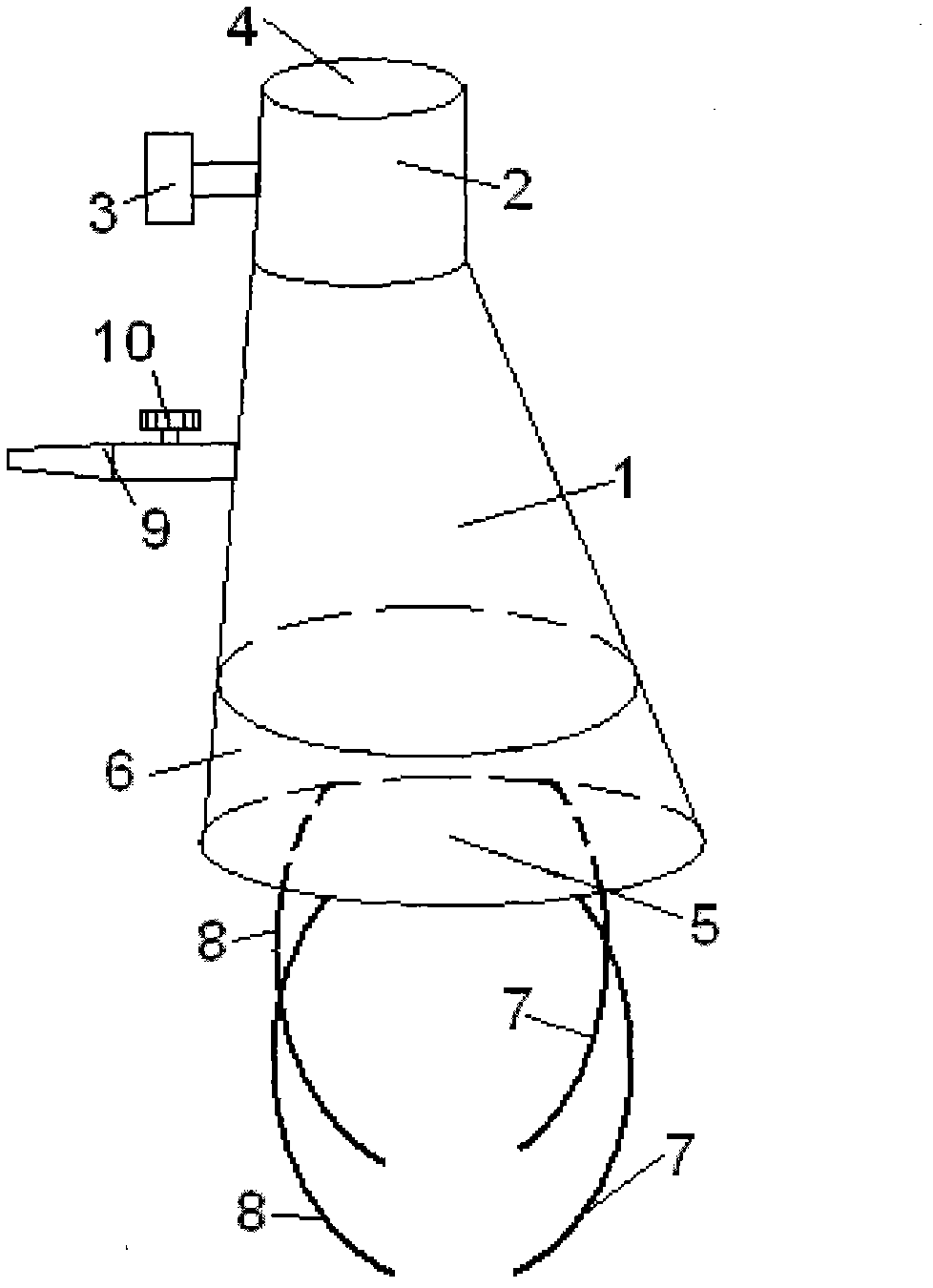 Oxygen inhalation device for relieving tachypnea of infant suffering from congenital heart disease