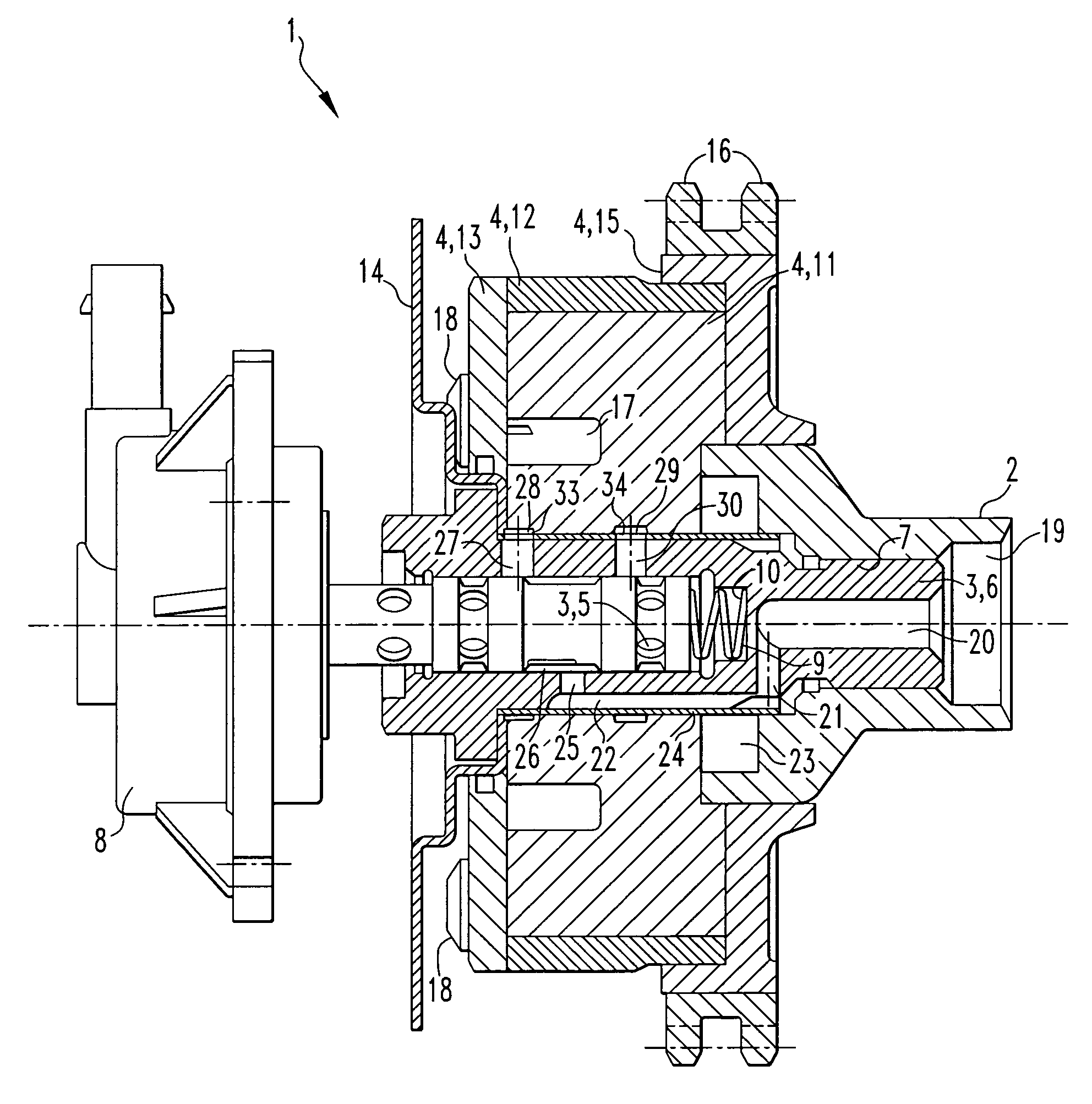 Hydraulic camshaft adjuster for an internal combustion engine