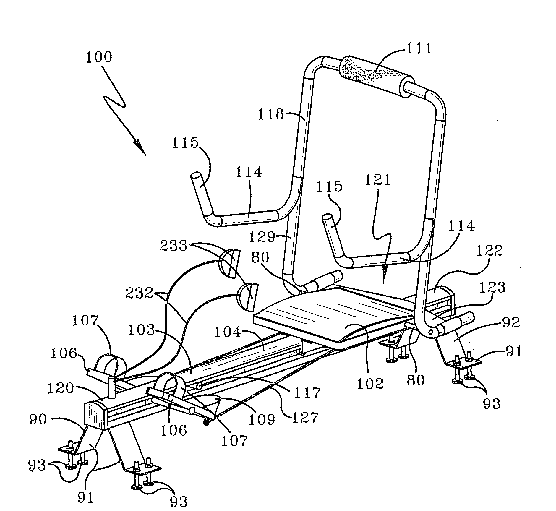 Method and apparatus for targeting abdominal muscles while receiving a cardiovascular workout