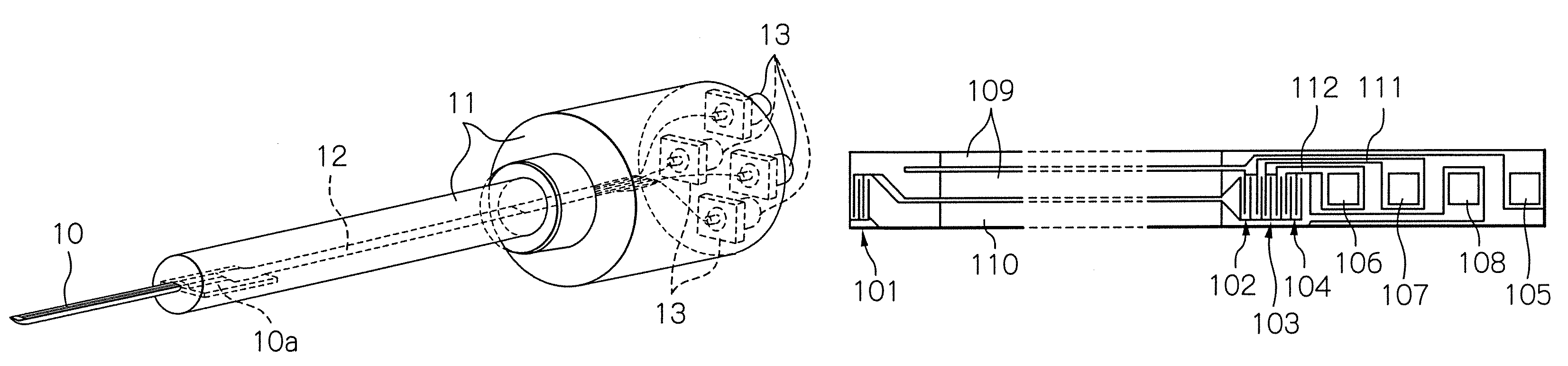 Magnetic sensor with needle-shaped detecting part