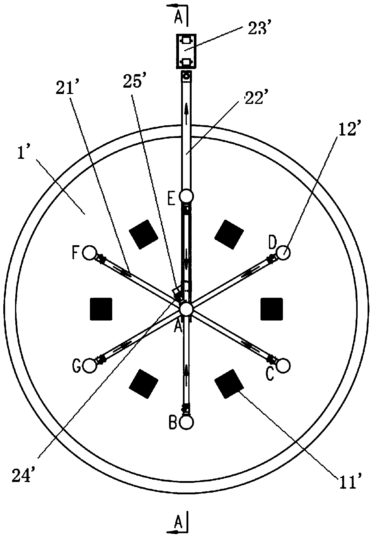 Control flow homogenization silo and discharging method thereof