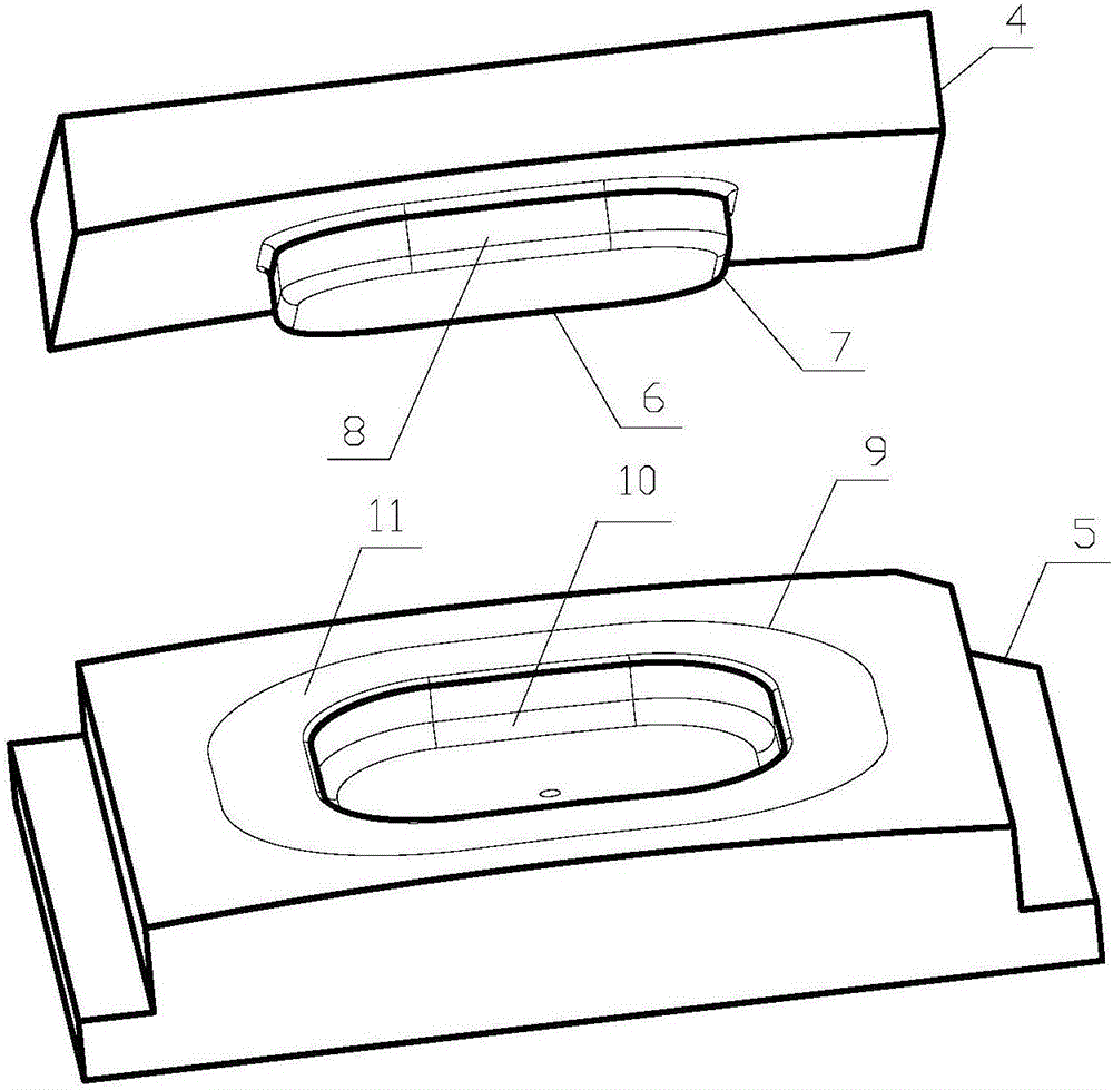 Stamping forming method of big-flange high-turnup pipe orifice reinforcing piece