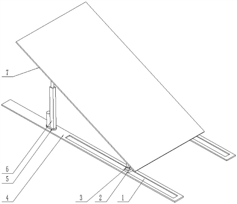 Angle-adjustable solar photovoltaic panel support frame