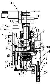 Upper sliding block pressing mechanism of powder forming machine