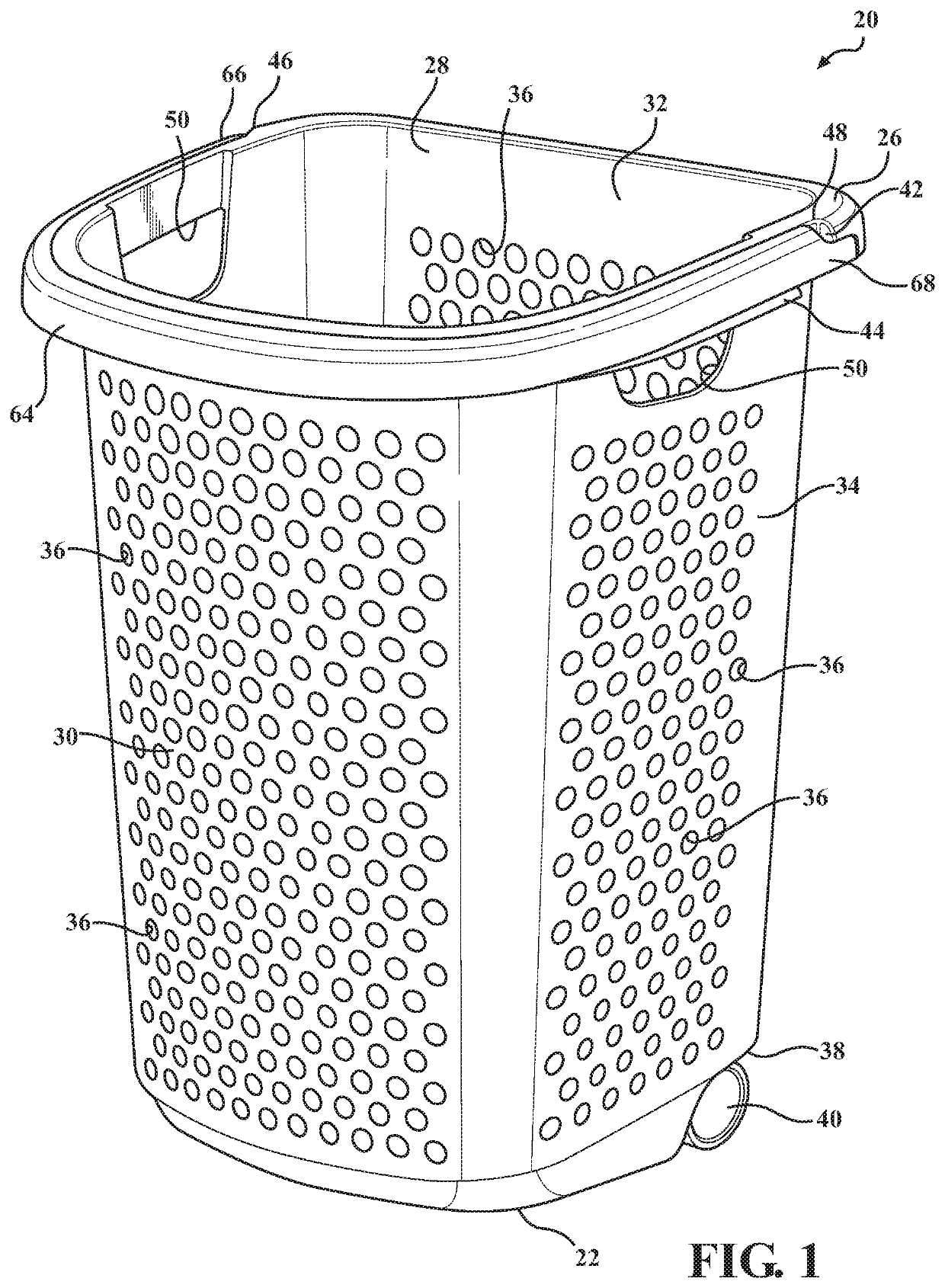 Container with a locking handle