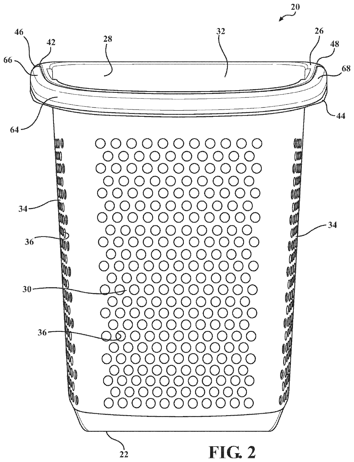 Container with a locking handle