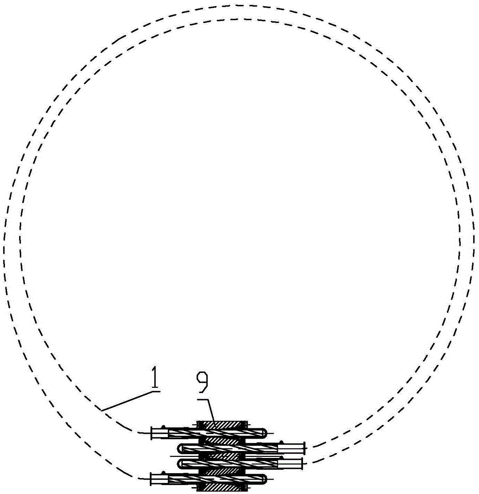 Unbounded bar circular anchor sealing system and installation and construction method thereof