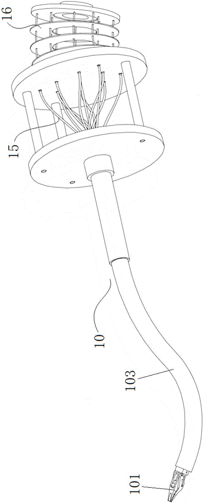Flexible surgical tool with oppositely-crossed structural bones