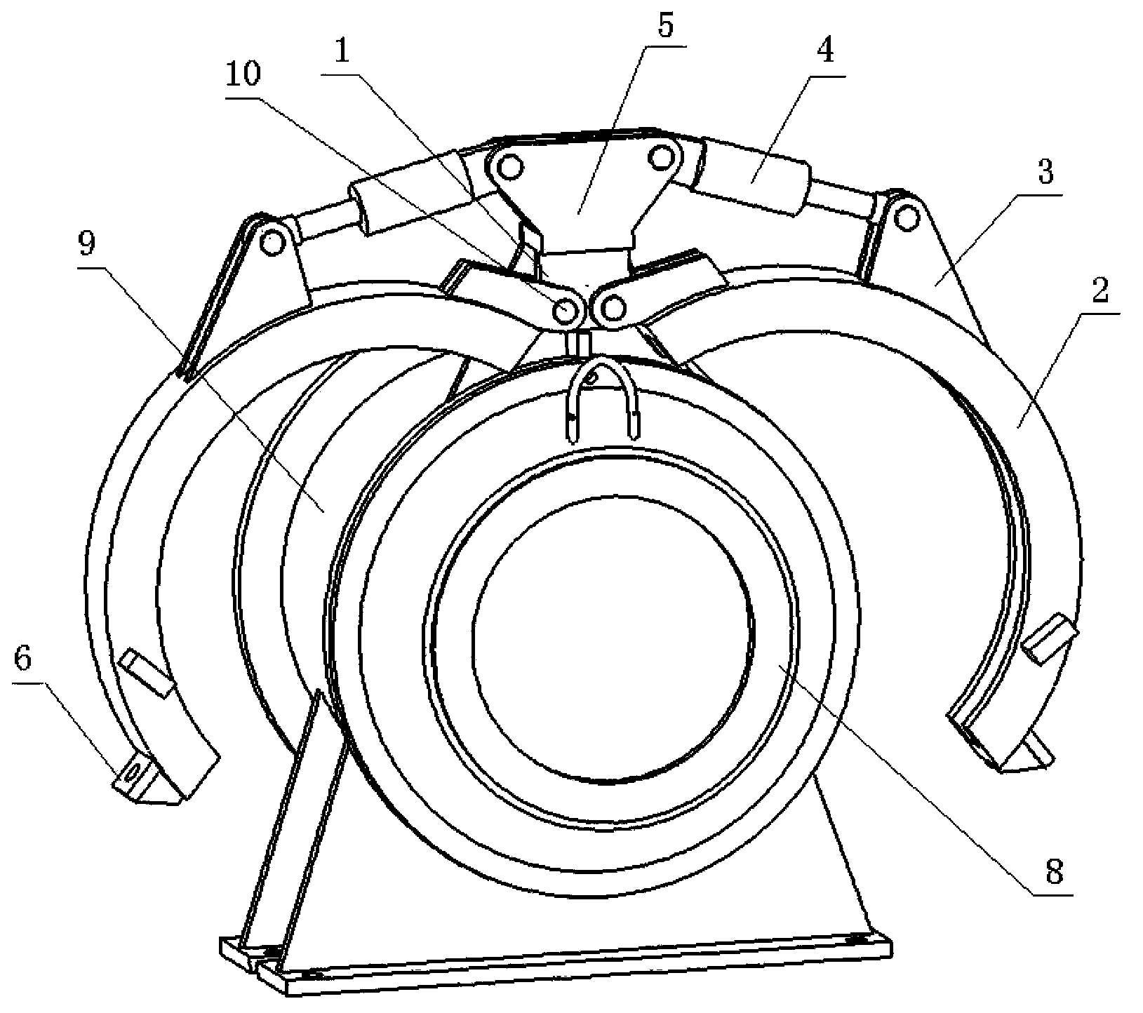 Automatic locking device of head of coal rod machine