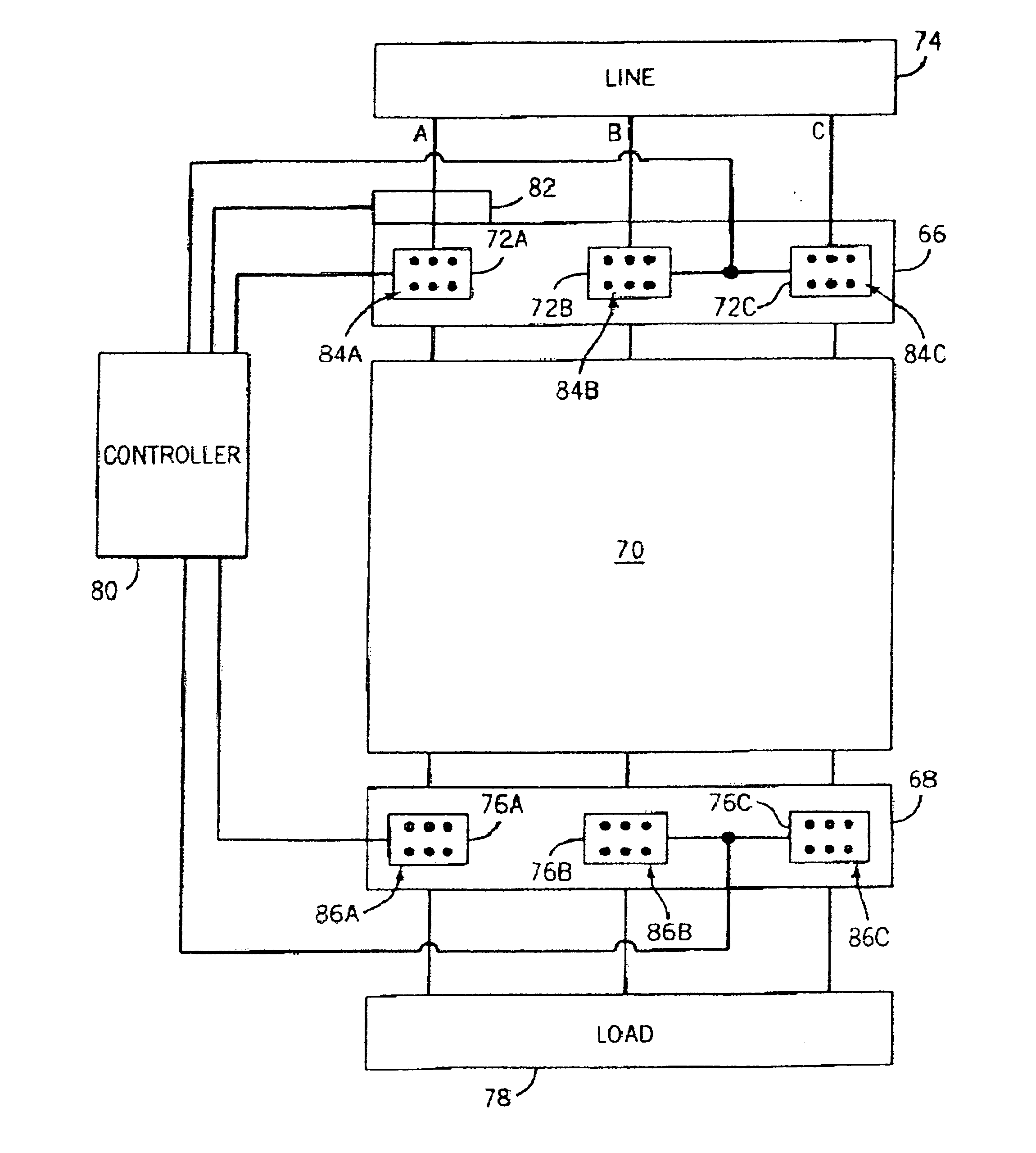 Method and system of controlling asynchronous contactors for a multi-phase electric load