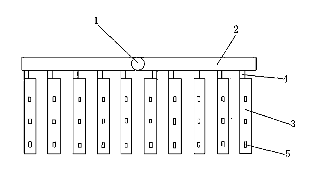 Edgewise pouring device for foundation plate