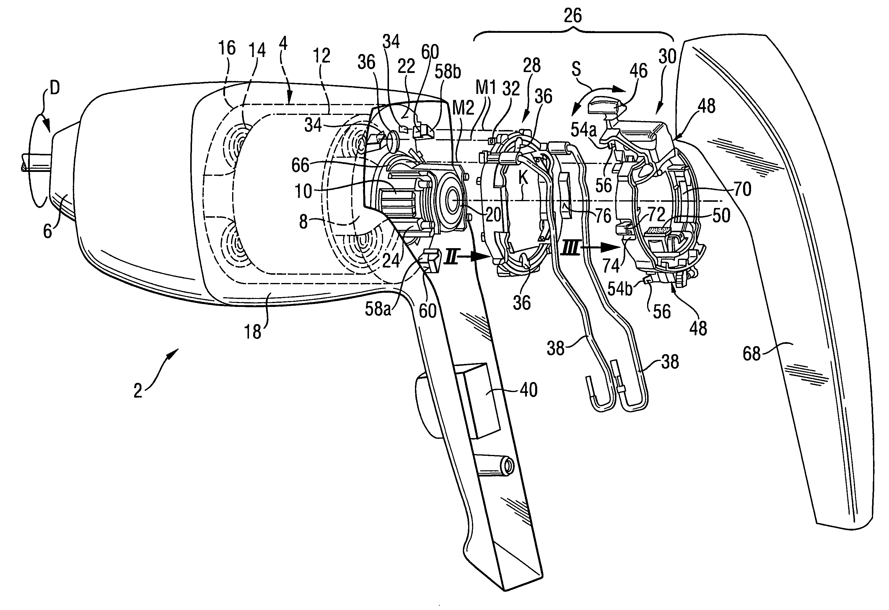Device for reversing rotational direction of a motor