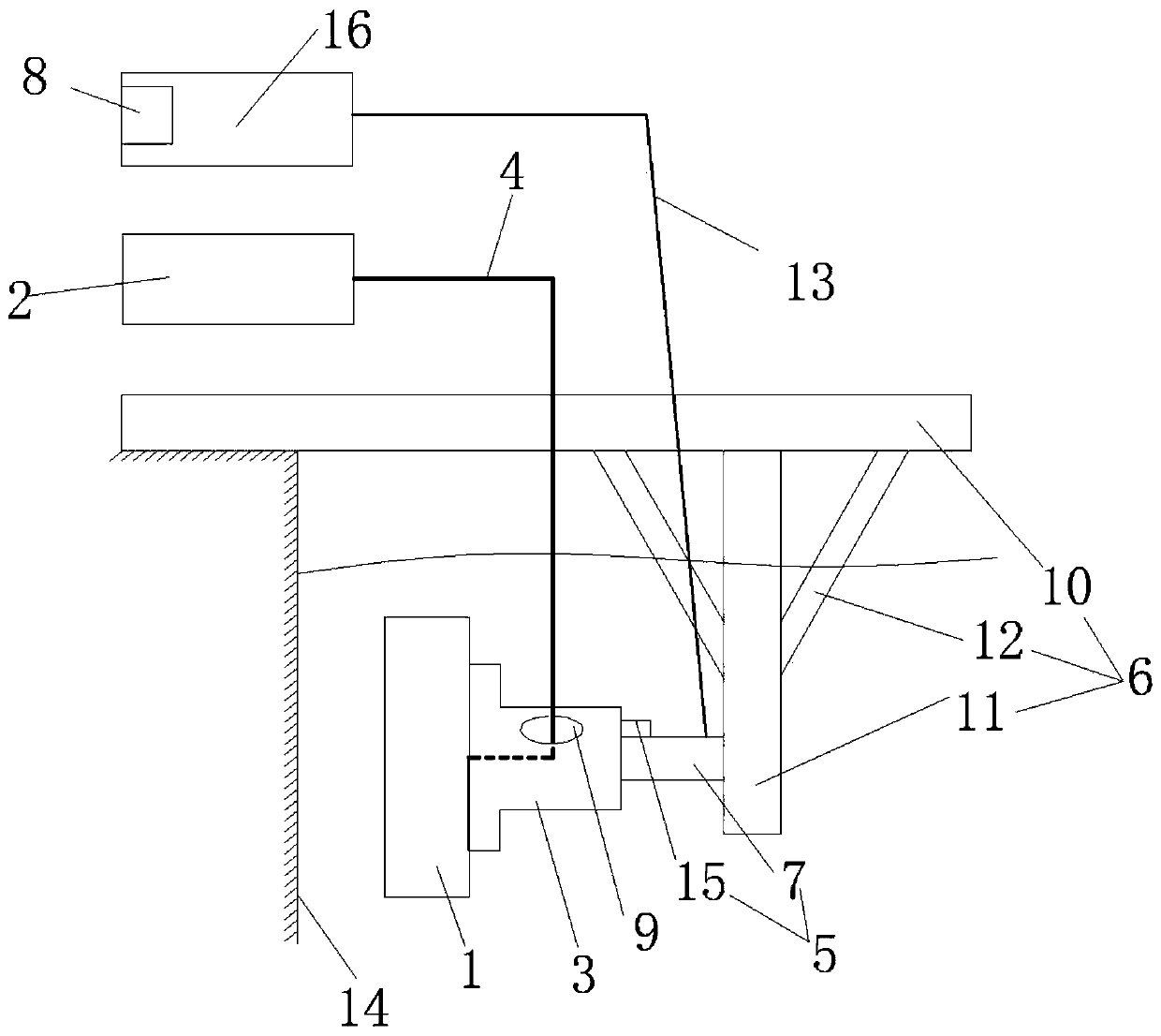 Acting force testing device and acting force testing method of underwater cleaning disk