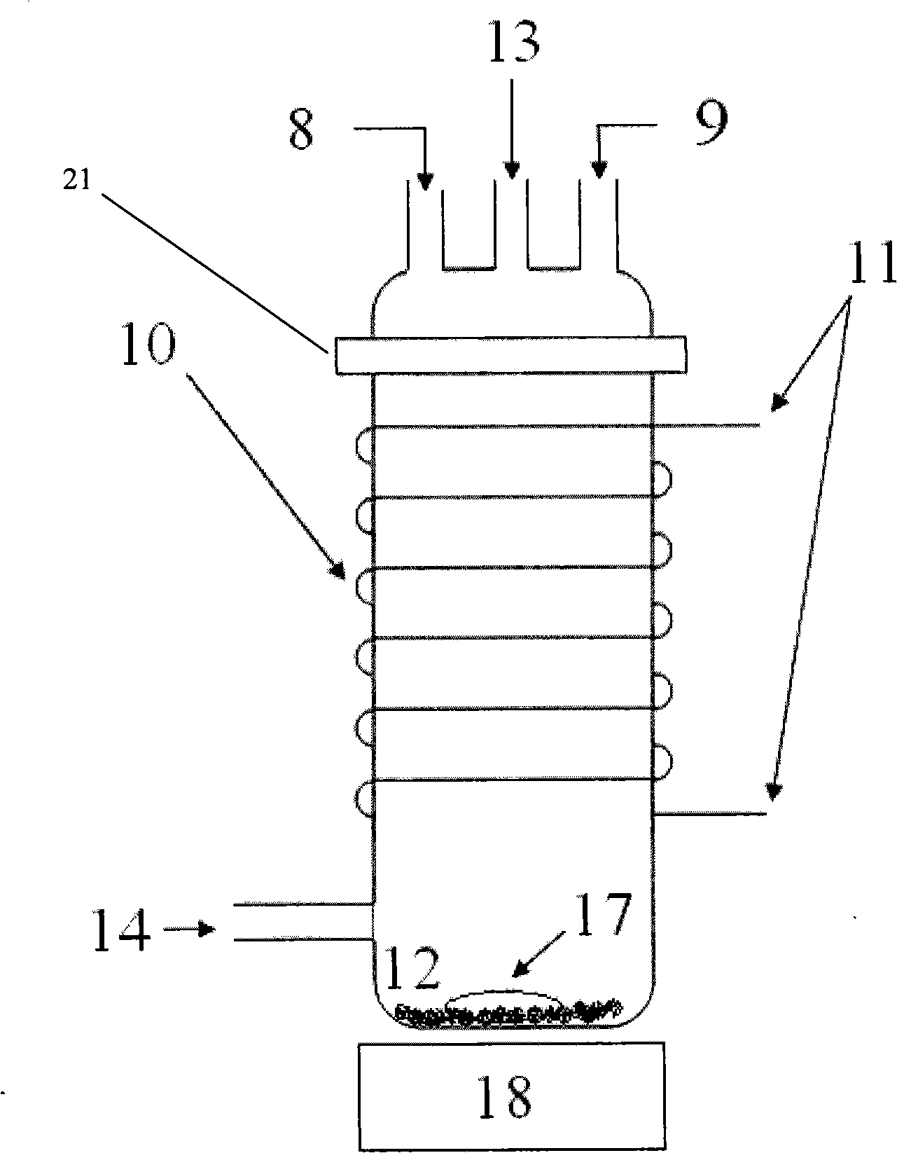 Plasma film coating apparatus for particle surface modification