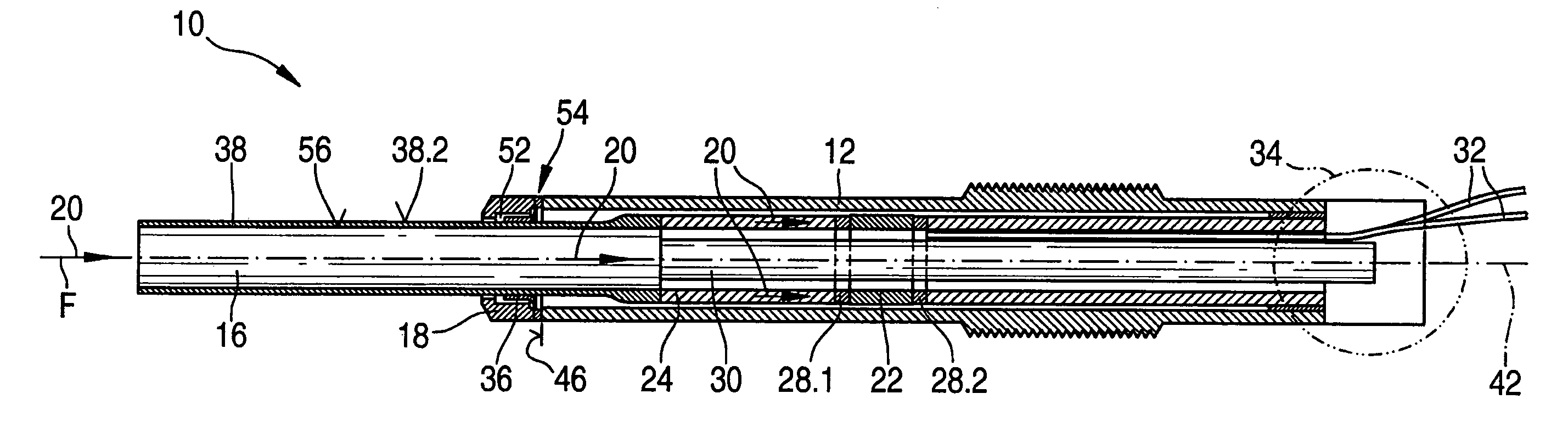 Pencil-type glow plug having an integrated combustion chamber pressure sensor
