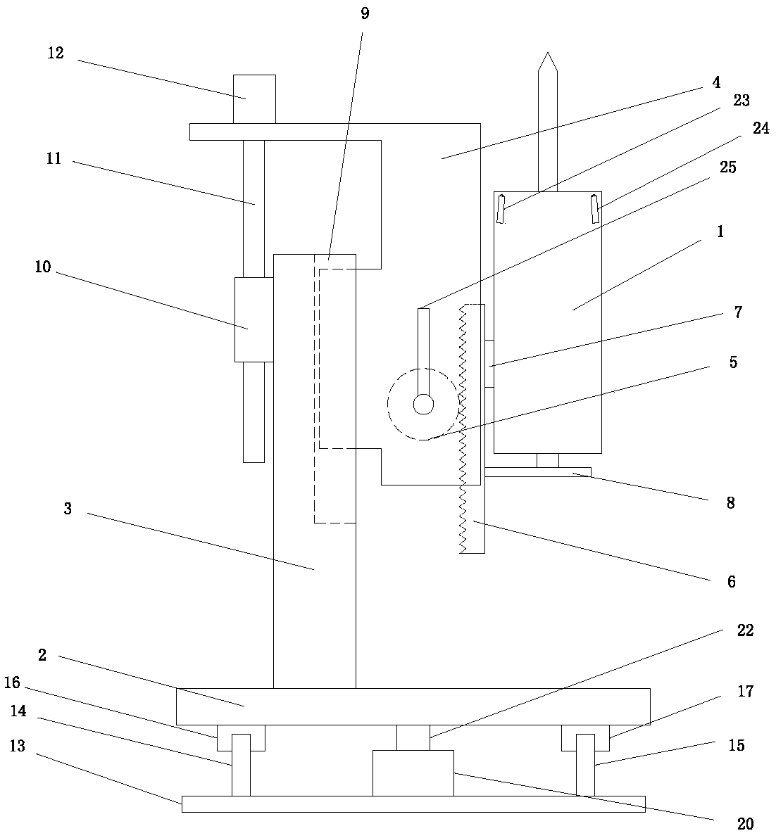 Drilling device for refrigerated carriage