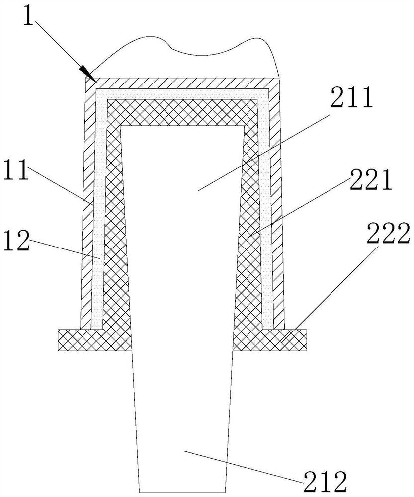 Implant upper part repair pre-bonded abutment replica and preparation method thereof